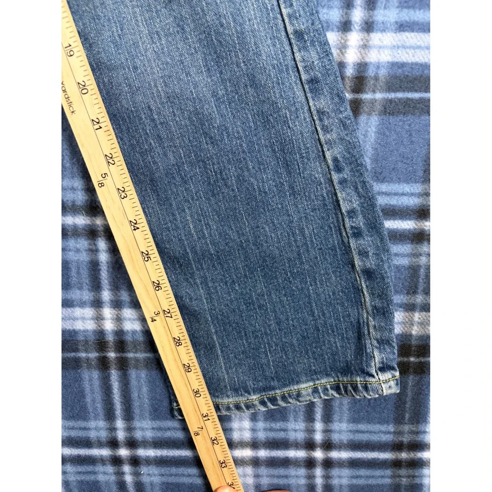 Levis 518 Superlow Boot Cut Jeans Medium Wash Blue Denim Womens 1M 518-0166